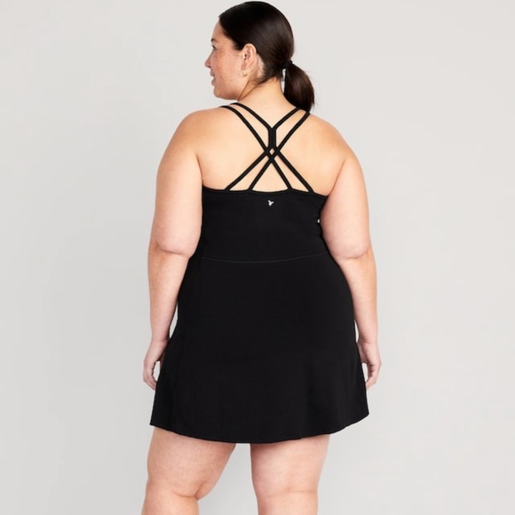 NWT! Black PowerChill Sleeveless Strappy Shelf-Bra Dress - Size Large - Picture 7 of 8
